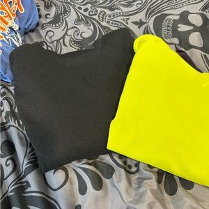 Black and Neon Yellow Sweatshirts